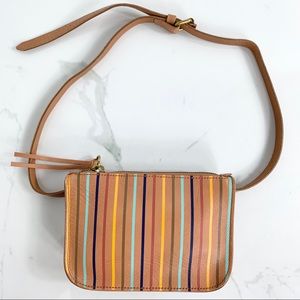 Madewell; Simple Pouch Belt Bag, Rainbow Stripe